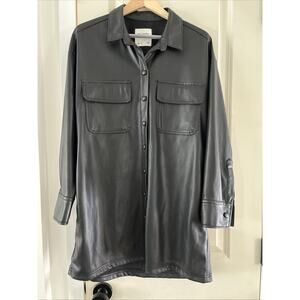 Abercrombie & Fitch Vegan Leather Dress Medium Black